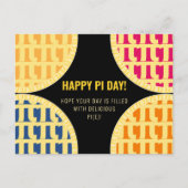 Pi Day Postcard "Happy Pi Day" Köstliche Pi Postkarte (Vorderseite)