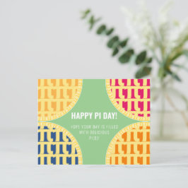 Pi Day Postcard "Happy Pi Day" Köstliche Pi Postkarte