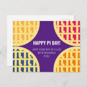 Pi Day Postcard "Happy Pi Day" Lila Pi Postkarte (Vorne/Hinten)