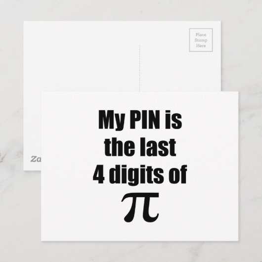 Pi Day Postkarte (Vorne/Hinten)