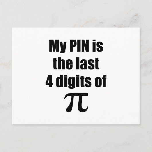 Pi Day Postkarte (Vorderseite)