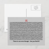Pi Day Postkarte (Vorne/Hinten)