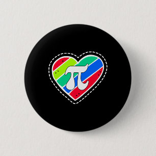 Pi Day Rainbow Hört Mathe Teacher Geschenk Button