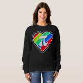 Pi Day Rainbow Hört Mathelehrer Sweatshirt (Vorne ganz)