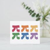 Pi Day Rainbow Postkarte (Stehend Vorderseite)