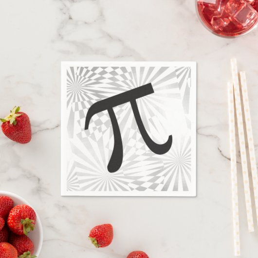 Pi Day Retro Pi Symbol Paper Napkins Serviette (Beispiel)