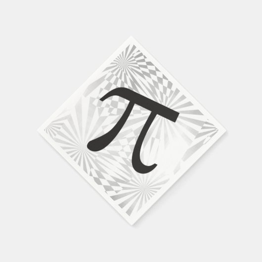 Pi Day Retro Pi Symbol Paper Napkins Serviette (Ecke)