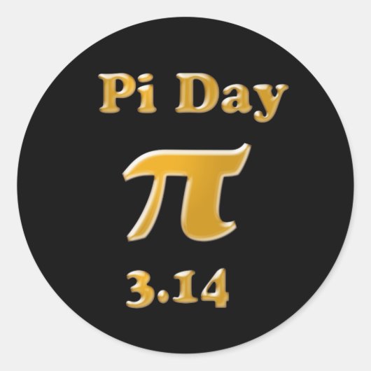 Pi Day Runder Aufkleber (Vorderseite)