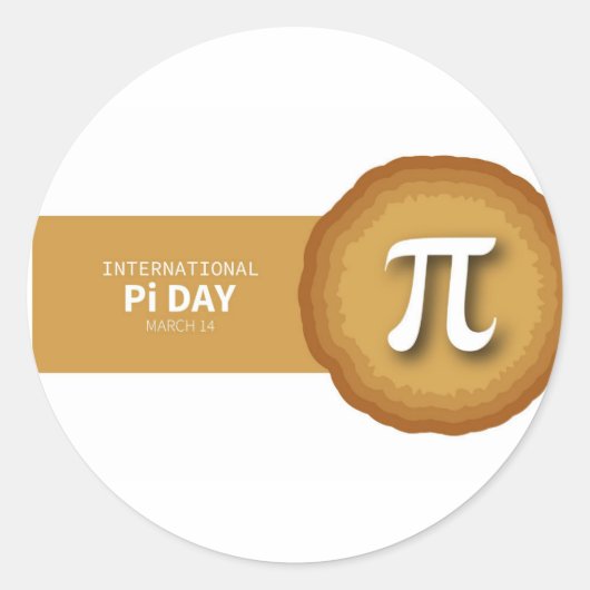 Pi Day Runder Aufkleber (Vorderseite)