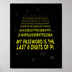 Pi Day Sarcastic mein Wort ist die letzten 8 Ziffe Poster