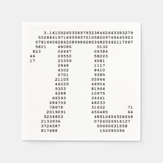 Pi Day Serviette (Vorderseite)