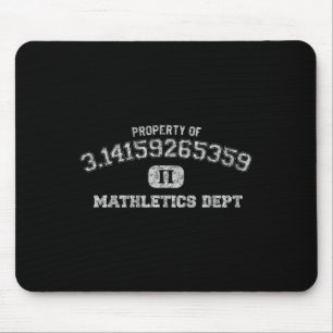 Pi Day Shirt 3.14 Pi Mathletics Dept Funny Gym Mousepad