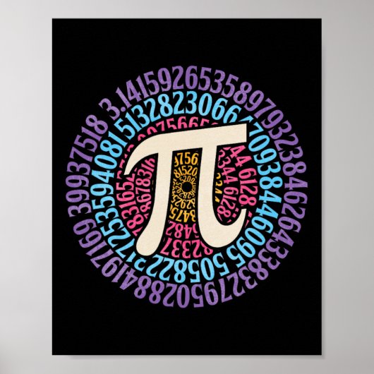 Pi Day Shirt Circular 3.14 Pi Mathe Students Schoo Poster (Vorne)