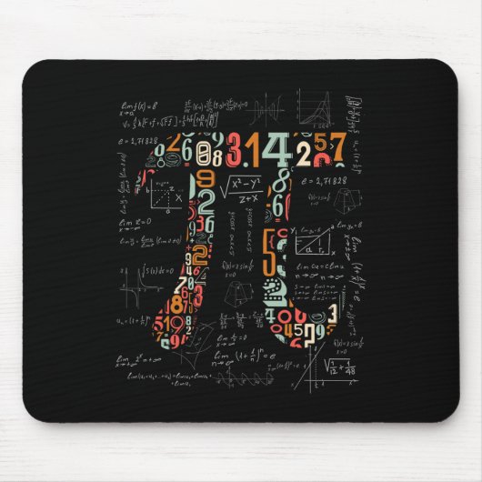 Pi Day Shirt Pi Numbers Math Teacher 3.14 Gift Boy Mousepad (Vorne)