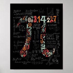 Pi Day Shirt Pi Numbers Math Teacher 3.14 Gift Boy Poster
