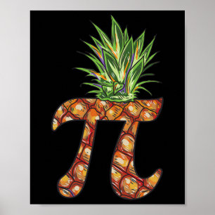 Pi Day Shirt Pi Pineaple Funny Mathe Pi Day Poster
