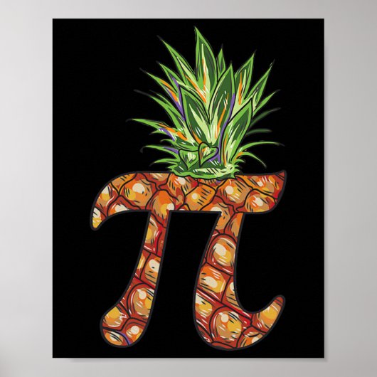 Pi Day Shirt Pi Pineaple Funny Mathe Pi Day Poster (Vorne)