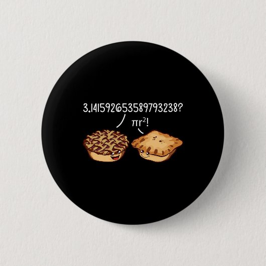 Pi Day Shirt Pi R Squared Formel Math Pie Kawaii Button (Vorderseite)