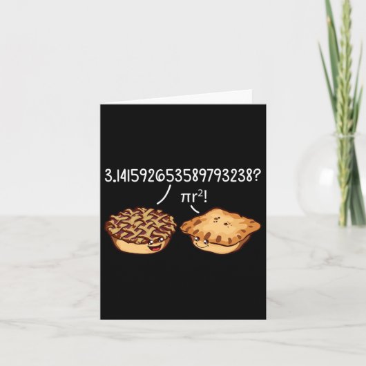 Pi Day Shirt Pi R Squared Formel Math Pie Kawaii Karte (Vorderseite)