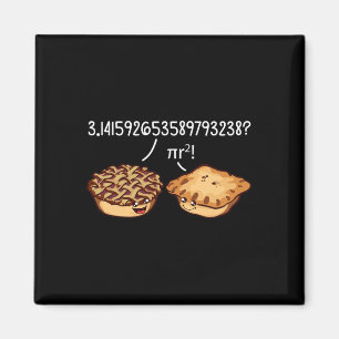 Pi Day Shirt Pi R Squared Formel Math Pie Kawaii Magnet
