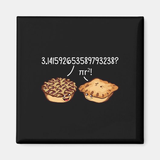Pi Day Shirt Pi R Squared Formel Math Pie Kawaii Magnet (Vorne)