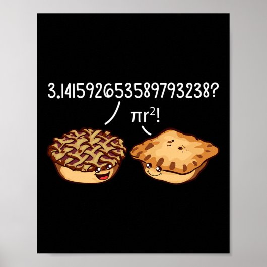 Pi Day Shirt Pi R Squared Formel Math Pie Kawaii Poster (Vorne)