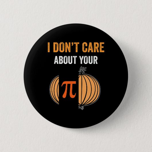Pi Day Shirt Pi Symbol Onion Funny Mathematiker Pi Button (Vorderseite)