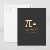 Pi Day Shirt – PI = We’ll Meet Again – Modern Math Postkarte (Vorne/Hinten)