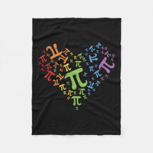 Pi Day Shirt Rainbow Heart Math Lgbt Lesbian P Fleecedecke