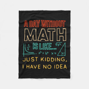 Pi-Day Shirt Retro einen Tag ohne Mathematik ist w Fleecedecke