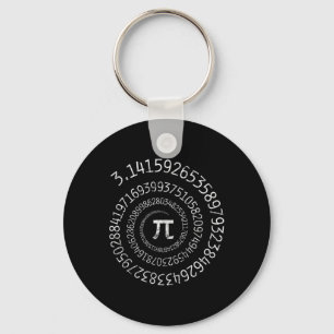 Pi Day Shirt Spiral Pi Math Design für Pi Tag 3.14 Schlüsselanhänger