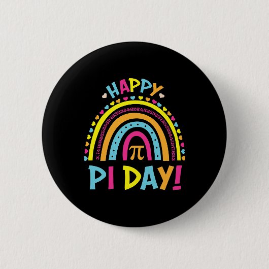 Pi Day Shirt Spiral Pi Math Lehrer 3 14 Leopard R Button (Vorderseite)