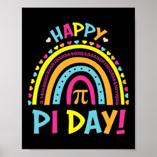 Pi Day Shirt Spiral Pi Math Lehrer 3 14 Leopard R Poster
