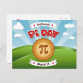 Pi Day Social Postcard Postkarte (Vorne/Hinten)