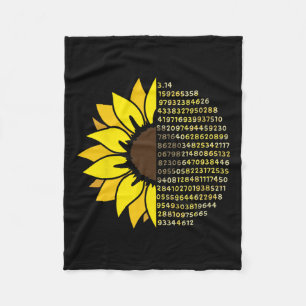 Pi Day Sonnenblume 3,14 Pi Kennzahl Symbol Mathema Fleecedecke