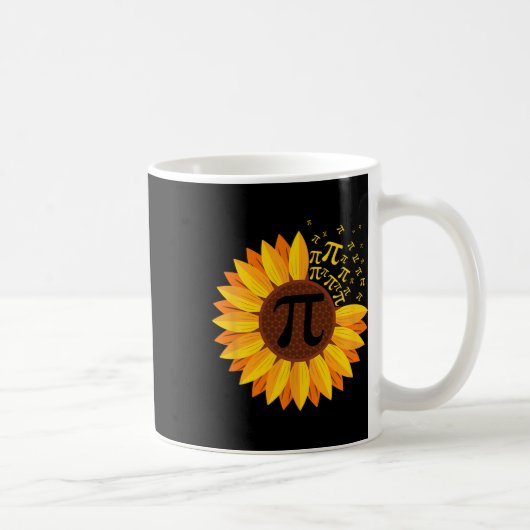 Pi Day Sonnenblume Pi Nummer Symbol Math Themed Sc Kaffeetasse (Rechts)