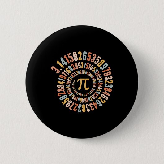 Pi Day Spiral Math Pi Button (Vorderseite)
