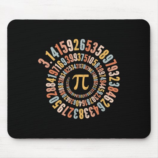 Pi Day Spiral Math Pi Mousepad (Vorne)