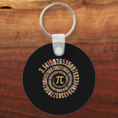 Pi Day Spiral Math Pi Schlüsselanhänger (Vorderseite)