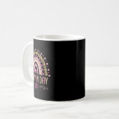 Pi Day Spiral Pi Math Lehrer 3.14 Leopard Regenbog Kaffeetasse (Vorderseite Links)