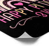 Pi Day Spiral Pi Math Lehrer 3.14 Leopard Regenbog Poster (Ecke)