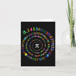 Pi Day Spiral Pi Math Number Symbol 3.14 Karte