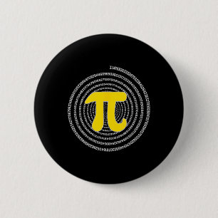 Pi Day Spiral Pi Math Science für Pi Tag 3.14 Button
