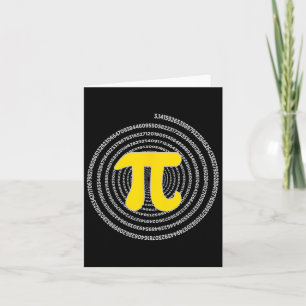 Pi Day Spiral Pi Math Science für Pi Tag 3.14 Karte