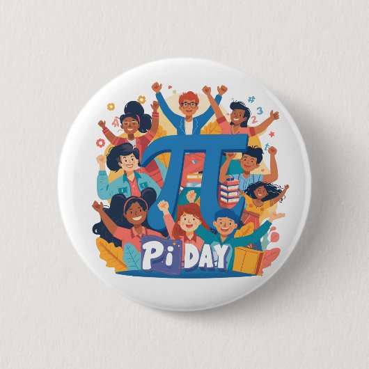 Pi Day Squad Celebration Design Button (Vorderseite)