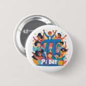 Pi Day Squad Celebration Design Button (Vorne & Hinten)