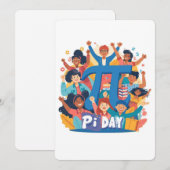 Pi Day Squad Celebration Design Einladung (Vorne/Hinten)