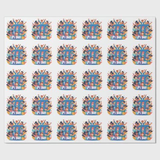 Pi Day Squad Celebration Design Geschenkpapier (Flach)