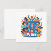Pi Day Squad Celebration Design Menükarte (Vorne/Hinten)