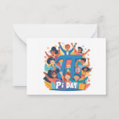 Pi-Day-Squad-Feierdesign Mitteilungskarte (Vorderseite)